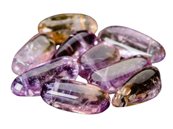 Ametrín tromlovaný