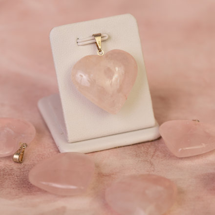 Prívesok srdiečko Ruženín, cca 2 cm