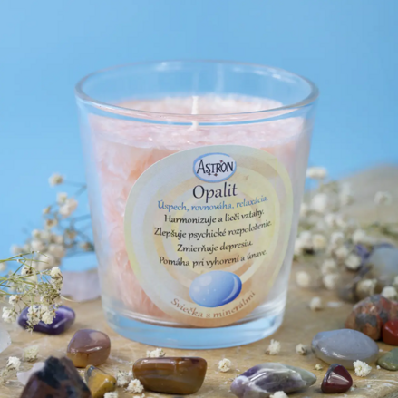 Sviečka s minerálmi Opalit