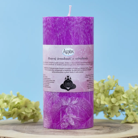 Sviečka na rozvoj ženskosti, sebalásky 14 cm