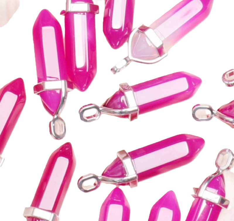 Achát prívesok cyklamen - cca 3 cm