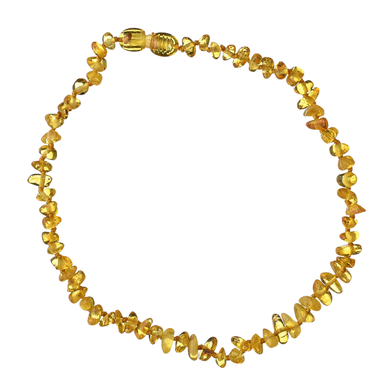 Detský náhrdelník Jantár - citrónová farba 