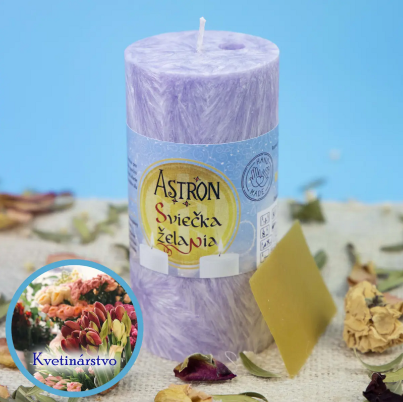 Sviečka želania - valec 11 cm, Kvetinárstvo